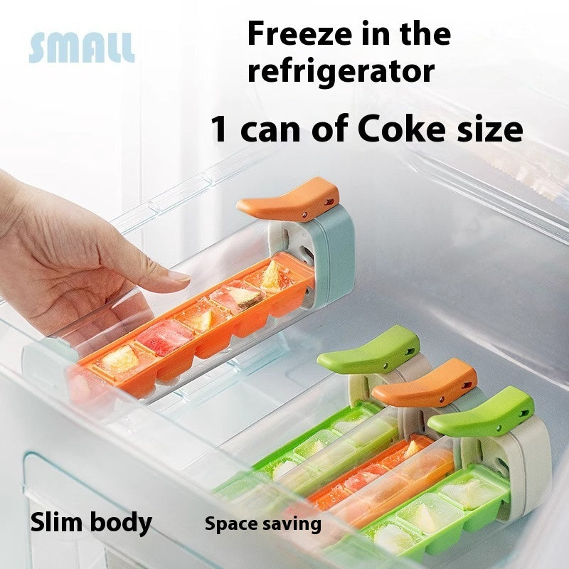Food Grade Ice Cube Maker Handle Tray with Handle & Storage Box – Household Ice Mold for Drinks, Cocktails, and Summer Refreshments