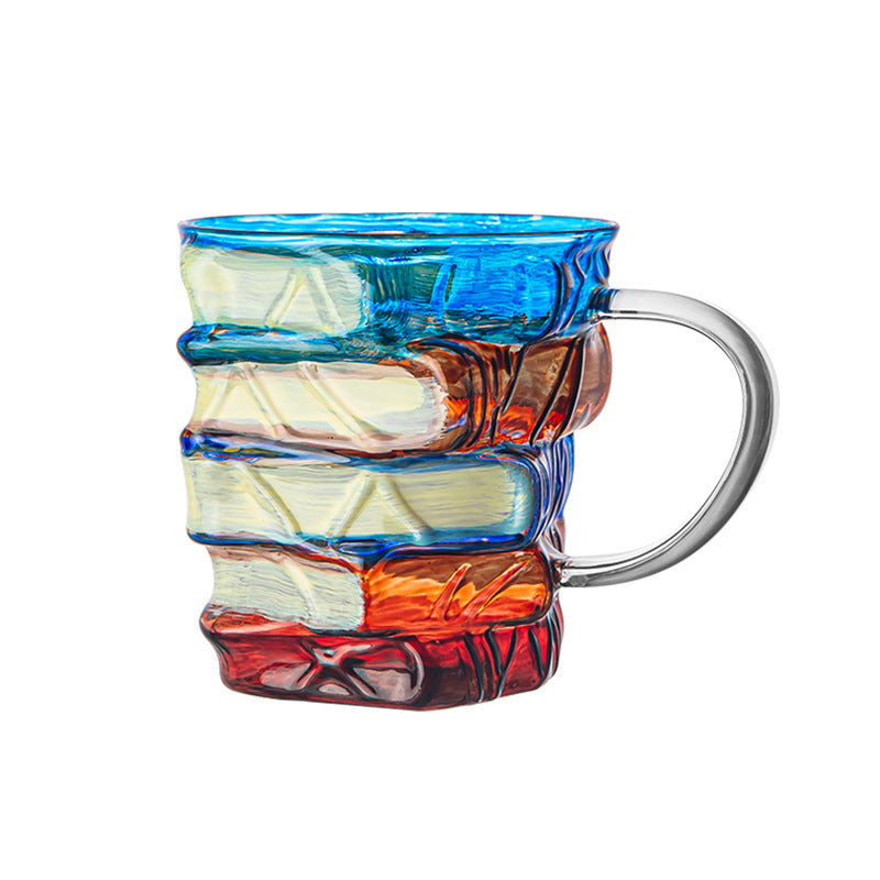 Coffee Cup High Borosilicate Artificial Painted Novelty Book Cup Mug