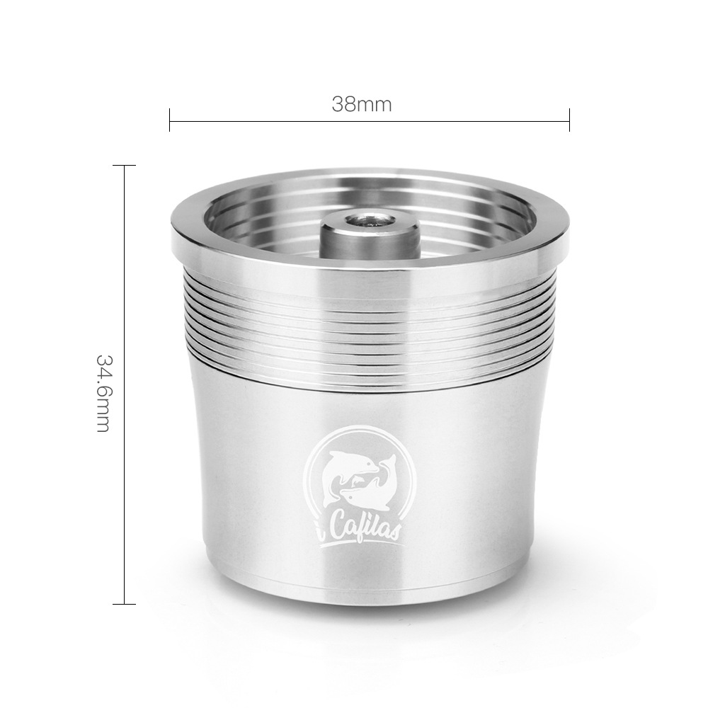 Portable Stainless Steel Reusable Coffee Capsule Tumbler – Travel Mug for Espresso & Cold Brew