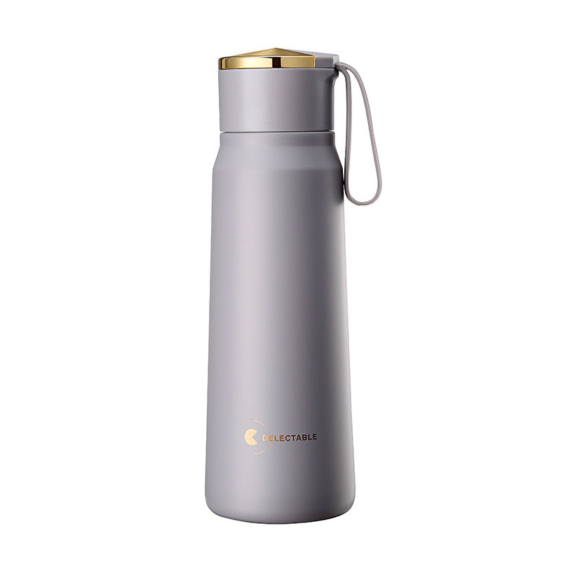 Stainless steel vacuum flask with handle