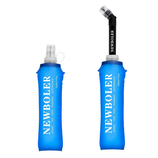 Collapsible Soft Flask Water Bottle – 250ml/500ml TPU-Free Hydration for Running, Vests, Waist Packs & Outdoor Sports