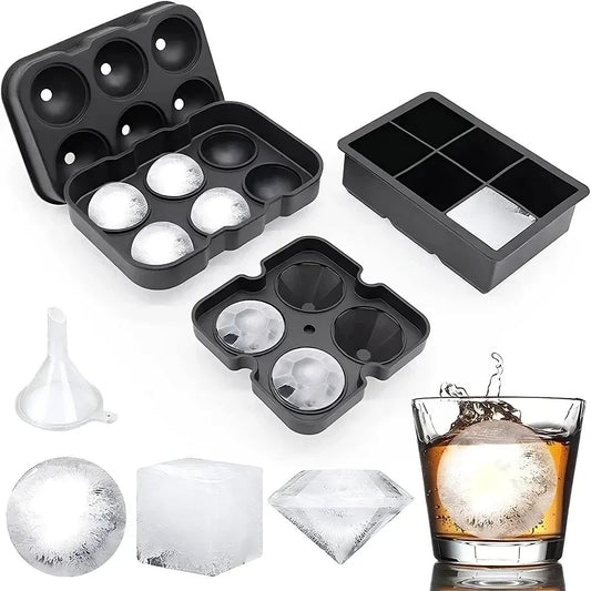 Silicone Ice Ball Mold Tray – Large Round Ice Maker for Whiskey, Cocktails, Soft Drinks & Summer Beverages – Kitchen Utensil for Perfect Chill