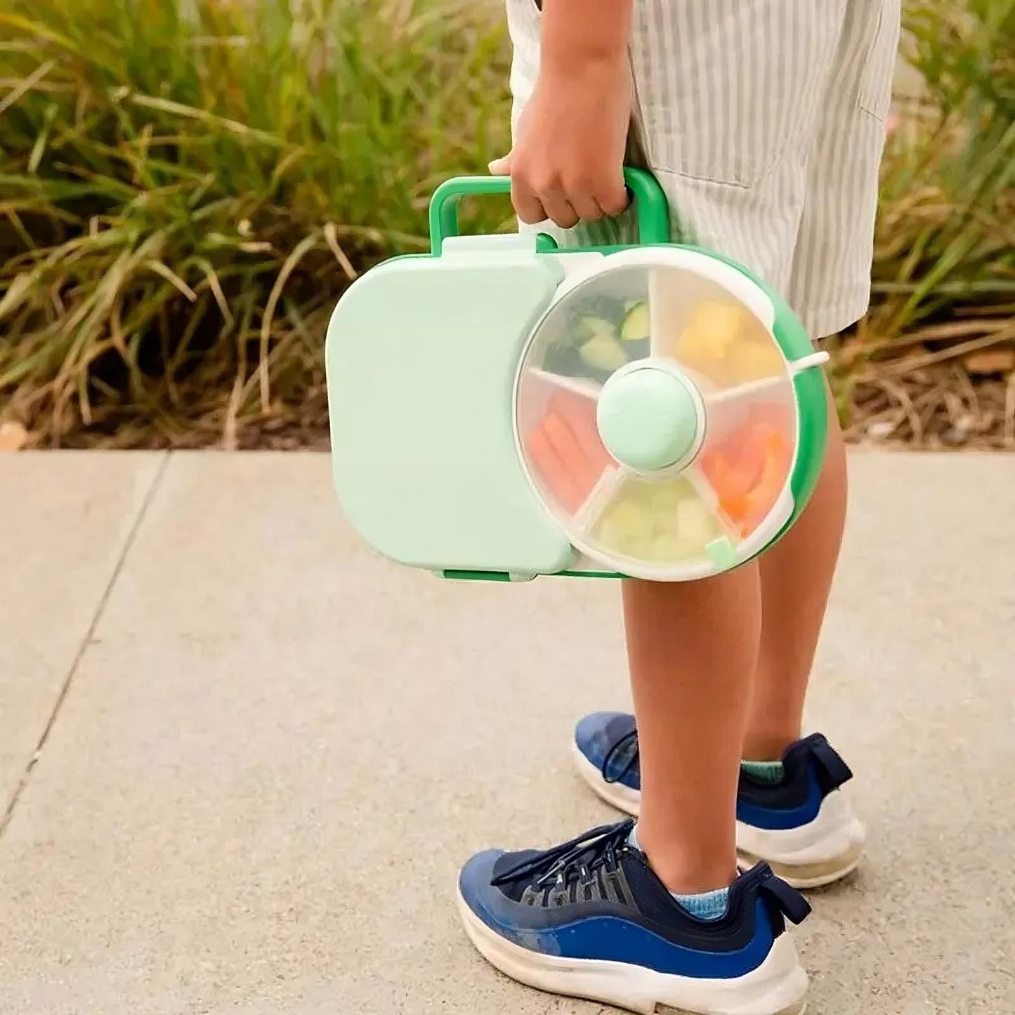 Rotating Kids Lunchbox – Leakproof Bento Box with Compartments for School Lunch, Snacks & Meals | BPA-Free, Microwave Safe