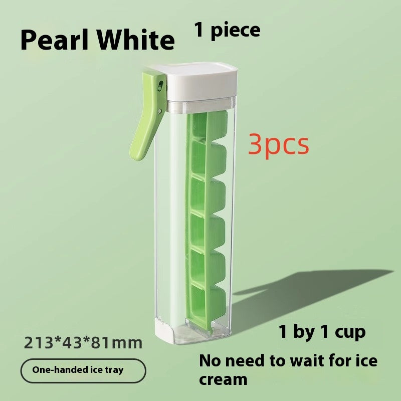Food Grade Ice Cube Maker Handle Tray with Handle & Storage Box – Household Ice Mold for Drinks, Cocktails, and Summer Refreshments
