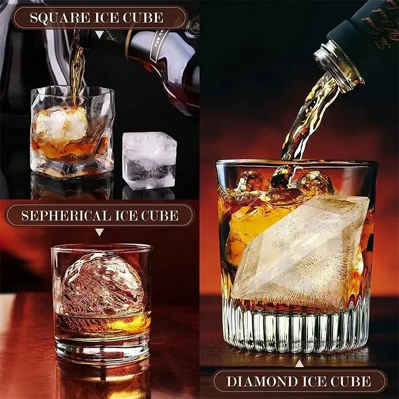 Silicone Ice Ball Mold Tray – Large Round Ice Maker for Whiskey, Cocktails, Soft Drinks & Summer Beverages – Kitchen Utensil for Perfect Chill