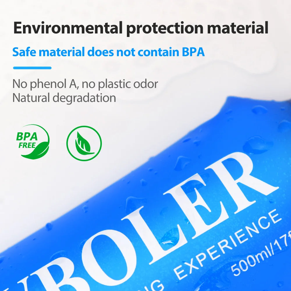 Collapsible Soft Flask Water Bottle – 250ml/500ml TPU-Free Hydration for Running, Vests, Waist Packs & Outdoor Sports
