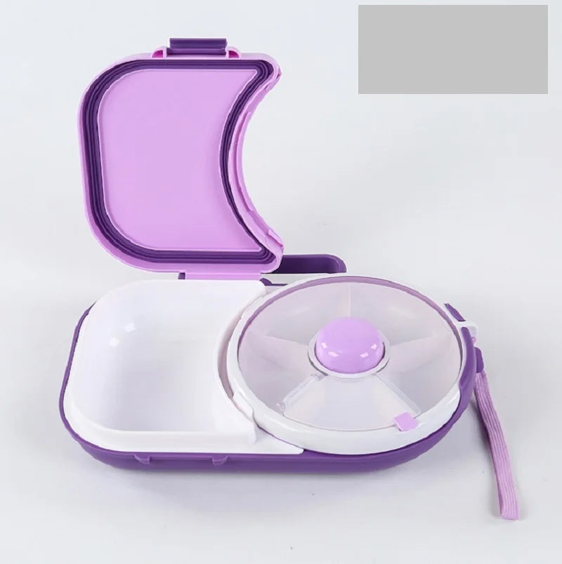 Rotating Kids Lunchbox – Leakproof Bento Box with Compartments for School Lunch, Snacks & Meals | BPA-Free, Microwave Safe